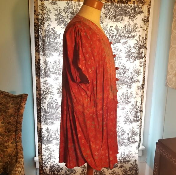 Asian frog closure tunic! Lagenlook wearable art - Picture 5 of 8